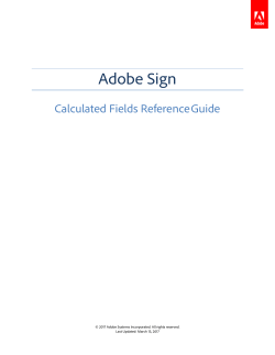 Adobe Sign - Calculated Fields Reference Guide