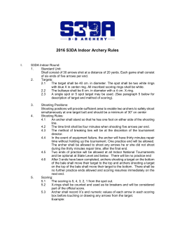 2016 S3DA Indoor Archery Rules