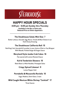 Happy Hour Menu