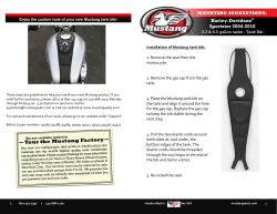 Sportster 2004 up Tank Bib 33 and 45 gallon tank