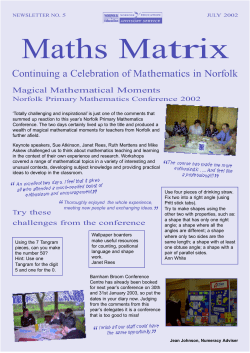 Maths Matrix Newsletter No.5