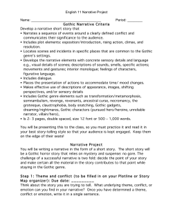 English 11 Narrative Project Name: Period: ______ Gothic Narrative