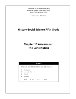 Chapter 10: The Constitution - Bakersfield City School District