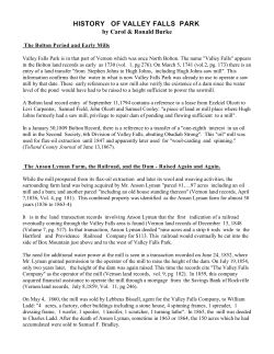 History of Valley Falls Park