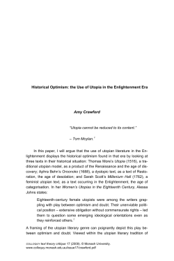 Historical Optimism: The Use of Utopia in the