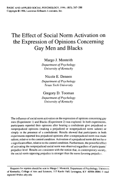 The Effect of Social Norm Activation on the Expression of Opinions