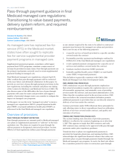 Pass-through payment guidance in final Medicaid managed care