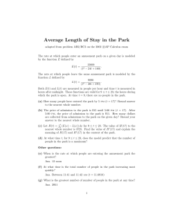 Average Length of Stay in the Park