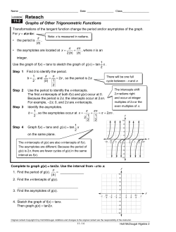 Reteach 11.2