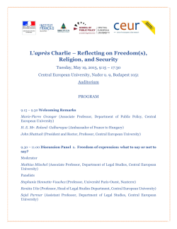 L`apr&egrave;s Charlie &ndash; Reflecting on Freedom(s)