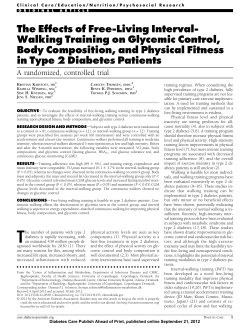The Effects of Free-Living Interval- Walking Training