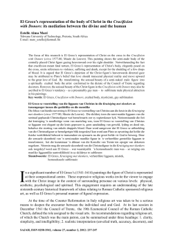 El Greco`s representation of the body of Christ in the Crucifixion with