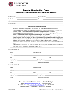 Proctor Nomination Form - Ashworth College Online | Student Portal