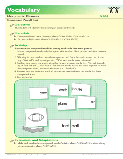 Compound Word Hunt - Florida Center for Reading Research