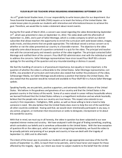 FBISD 5th Grade Social Studies Team Message