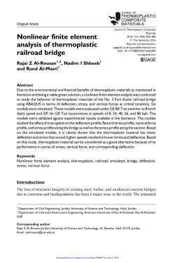 Nonlinear finite element analysis of thermoplastic railroad bridge
