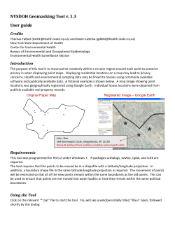 NYSDOH Geomasking Tool v. 1.3 User guide