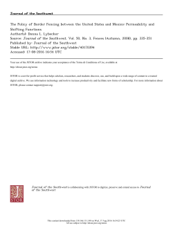 The Policy of Border Fencing between the United States and Mexico