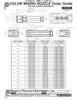 Color Mixing Nozzle ORDER GUIDE