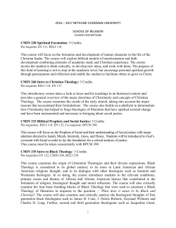 Course Descriptions - Bethune