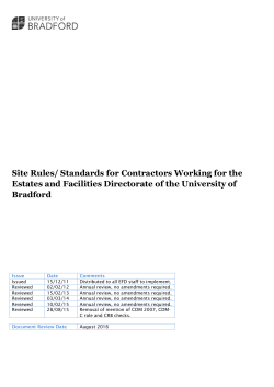 Site Rules  - University of Bradford