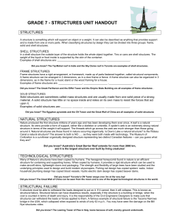 GRADE 7 - STRUCTURES UNIT HANDOUT