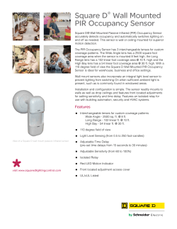 Square D&reg; Wall Mounted PIR Occupancy Sensor
