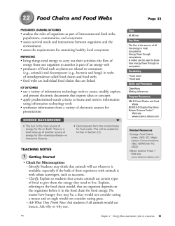 2.2 Food Chains and Food Webs