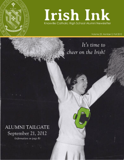 Irish Ink Fall 2012 - Knoxville Catholic High School
