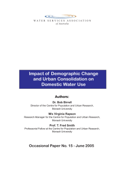 2. Impact of demographic change and urban consolidation on
