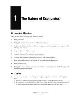 1 The Nature of Economics