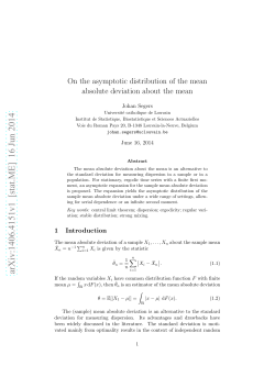 On the asymptotic distribution of the mean absolute deviation about