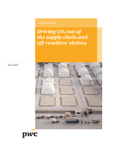 Driving CO2 out of the supply chain and off retailers` shelves