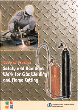 Code of Practice: Safety and Health at Work for Gas Welding