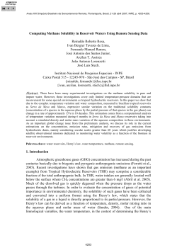 Computing Methane Solubility in Reservoir Waters Using