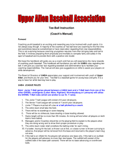 Tee-Ball Instruction (Coach`s Manual)