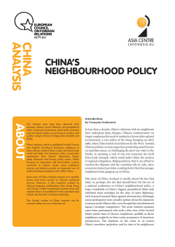 China`s neighbourhood policy - European Council on Foreign