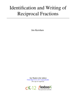 Identification and Writing of Reciprocal Fractions