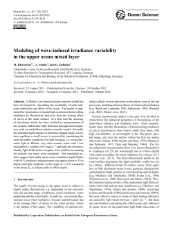 Modeling of wave-induced irradiance variability in
