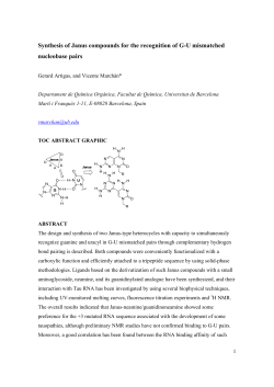 Synthesis of Janus compounds for the recognition of G