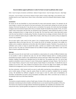 Pollinator Study Student Report