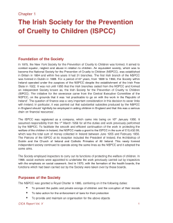 The Irish Society for the Prevention of Cruelty to Children (ISPCC)