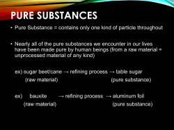 PURE SUBSTANCES: