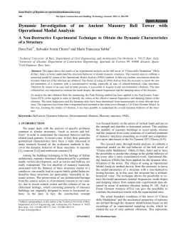 Dynamic Investigation of an Ancient Masonry Bell Tower with