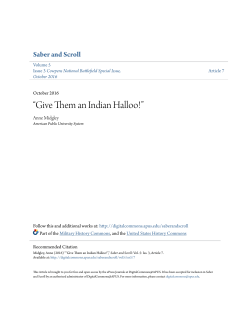 Give Them an Indian Halloo! - DigitalCommons@APUS