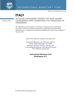 Italy: Detailed Assessment Report on Anti