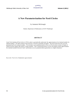 A New Parameterization for Ford Circles