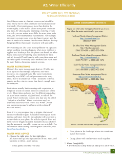 2: Water Efficiently - Florida