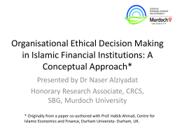 Organisational Ethical Decision Making in Islamic Financial Institutions