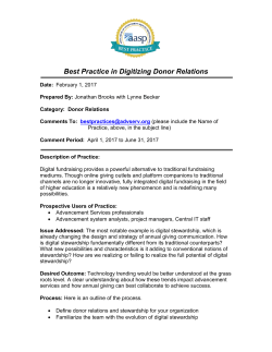Best Practice in Digitizing Donor Relations